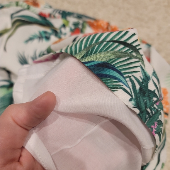 Boston Proper Tropical Floral Palazzo Pants Size M Lined NWOT - Picture 7 of 7